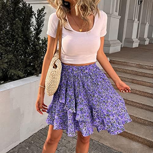 Fragarn Women Licesion Persone Pleated Scirted Beleted Ruffle Short Scirt