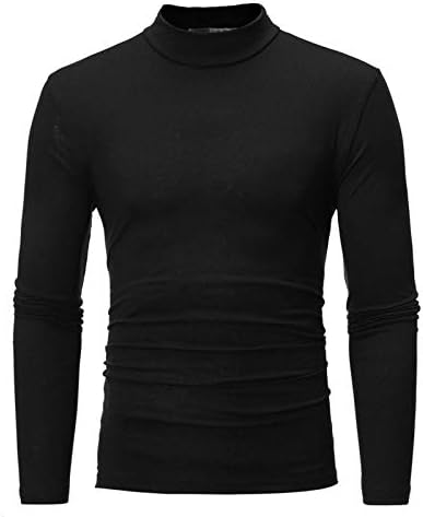 Wocachi 2023 Нови маички за мажи со долги ракави тенок основен врвови на мете