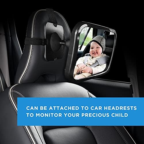 Зогез XL Бебе Автомобил Огледало, Безбедносен Автомобил Седиште Огледало За Задниот Свртен Кон Новороденче Со Широк Кристално