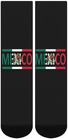 Мексиканско знаме печатено чорапи за појавување на бои Атлетски колени високи чорапи за жени мажи
