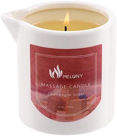 Свеќа за масажа на мелониј - подароци за свеќи за празници за жени и мажи - навлажнувачка свеќа за масло за тело за домашна бања