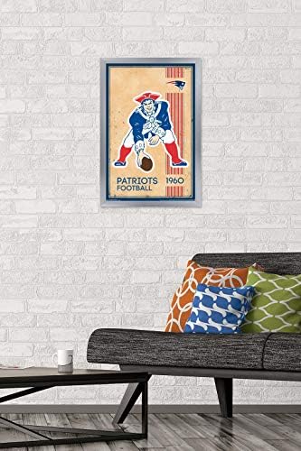 Трендови Меѓународни Нфл Нова Англија Патриоти-Ретро Логото 14 Ѕид Постер, 22.375 х 34, Необликувана Верзија