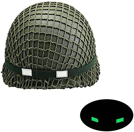 LUCKYYAN Совршен WW2 Американската Армија М1 Зелена Шлем Реплика Со Нето/Платно Брадата РЕМЕН САМ Сликарство