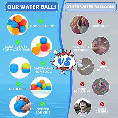 Балони за еднократно вода за запечатување, повторно употребливи водни бомби топки, балони со вода за деца возрасни, летна играчка играчка