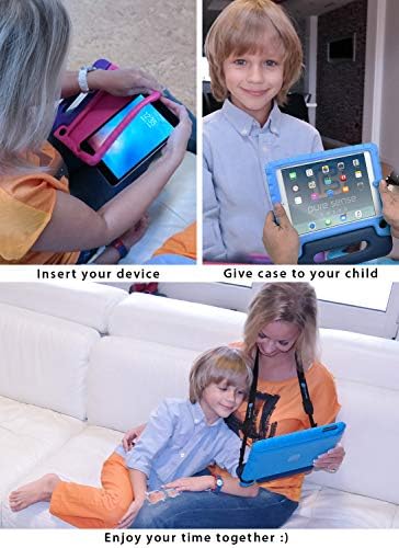 Чиста смисла Бади Антимикробни деца случај за iPad Pro 12.9-1St 2-ри генерал 2015 2017 | Комплетен комплет: Солиден штанд, рачка,