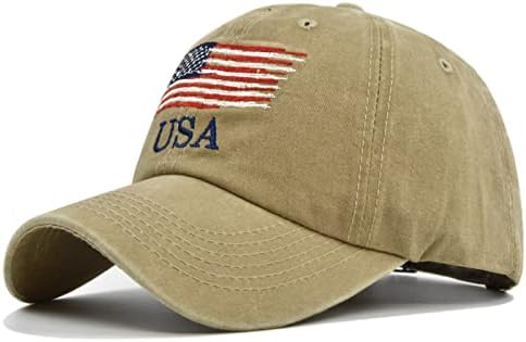 4 -ти јули Бејзбол капа со воздушни дупки Американски носени дупки со знаме што може да се преклопи за планина