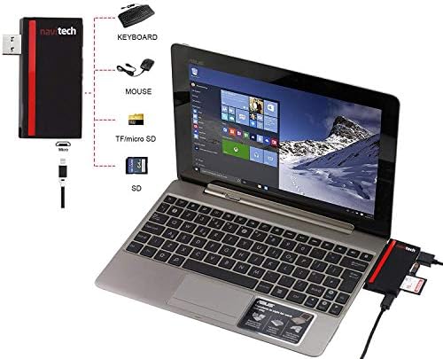 Navitech 2 во 1 лаптоп/таблет USB 3.0/2.0 Hub адаптер/Micro USB влез со SD/Micro SD -читач на картички компатибилен со Asus Vivobook Thine