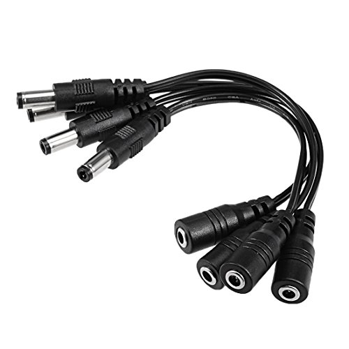 UXCELL 16CM 3,5x1.35mm женски до 5,5x2.1 mm машки DC Connector Connector Connector For CCTV Security Camera 4PCS