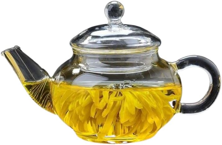 Транспарентен чајник отпорен на стакло чајник 250 мл директно варен чај отпорен на топлина, пролетен филтер чај сад
