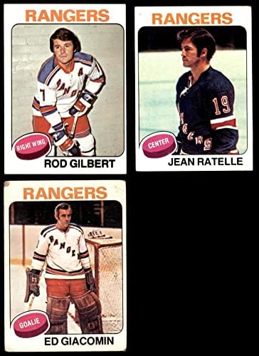 1975-76 Топс Newујорк Ренџерс во близина на екипата постави Newујорк Ренџерс - хокеј ГД+ Ренџерс - Хокеј