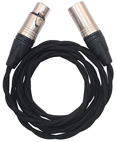 KK Кабел VI-Z, 4-пински XLR машки до 4-пински XLR женски продолжен кабел, кабел за продолжување на слушалките, кабел за аудио продолжение.