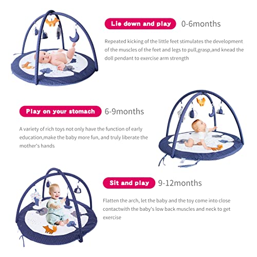 Саралон бебешка салата игра Мат, густа и плишана игра за играње, подебела салата за бебиња за бебиња, визуелно, слух, допир, когнитивен