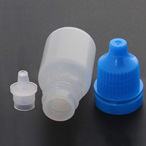 Bettomshin 50pcs 5ml PE пластични шишиња што се фрлаат, тенка уста на уста со течен течен капка, течен капнувач, течен примерок