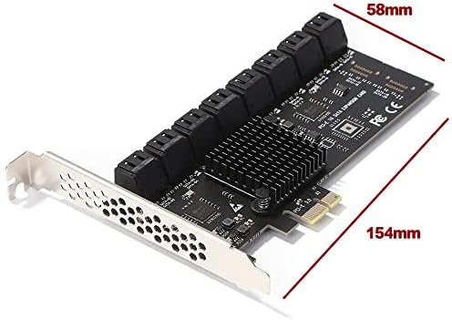 SaiDian 1Pcs PCIE ДО SATA 3 Експанзија Картичка Pcie Sata Картичка 16 Порт PCIEX1 Sata 3.0 6Gbps Конвертор ЗА КОМПЈУТЕР