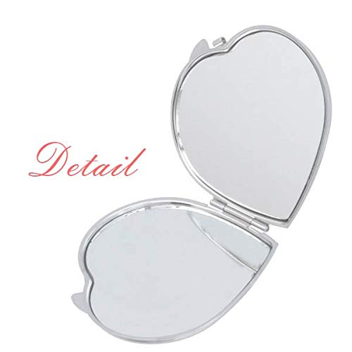 Кадрава мачка SLE SIT LINE LINE Heart Mirror Travelification Protable Mandled Pocket Makeup