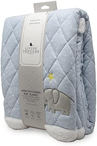 Текстил за живеење ќебе за шетач за бебиња од памук - Мејсон слон | Ултра мека, лесна и разноврсна шетач, размавта и примање ќебе