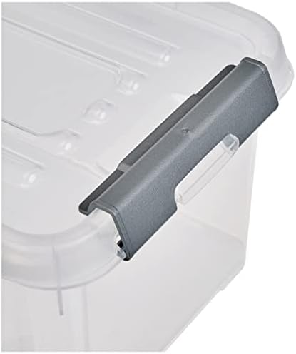 Кутија За Складирање Со кривина Практична Плус СО капак 6L Во Проѕирна/Сребрена, 29,5 x 19,5 x 14 см