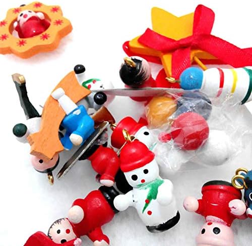 Смешна десктоп во Lazyspace Дрвена декора за новогодишна елка со дрвена база DIY занаети Божиќни играчки мини украси за Божиќна домашна
