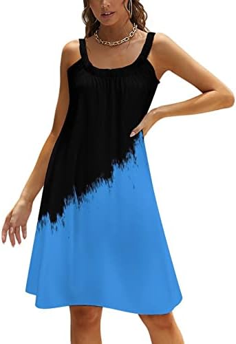 Долги фустани на миашуи за жени Погоден фустан за жени летна плажа пролетна боја блокирајќи печатење кратки ракави лето