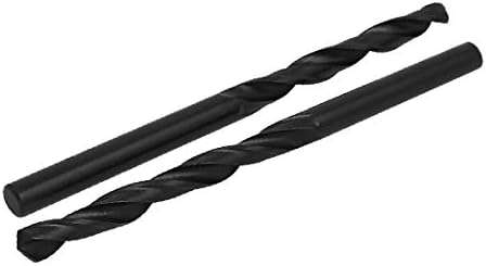 X-Dree 5,2 mm DIA 85mm долги HSS Spiral Flute Straight Dright Dist Drib Bit Black 10 парчиња (5,5 милиметри DIA 85 mm долги HSS
