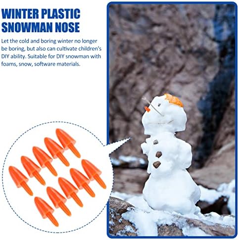 Снежен човек морков нос снежен човек нос: црвена пластична играчка нос 200 парчиња Санта Клаус кукли Безбедност на носеви форма на моркови