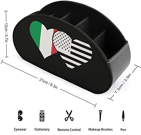 Италијанско знаме и црно -американско знаме ТВ далечински управувач на држачот за десктоп кутија за складирање на кутии за козметика