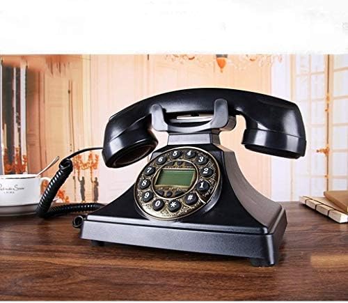 XJJZS Телефони и додатоци стари антички телефонски ретро -земјиште фиксна канцеларија Телефонска канцеларија Телефонска ротација на црн