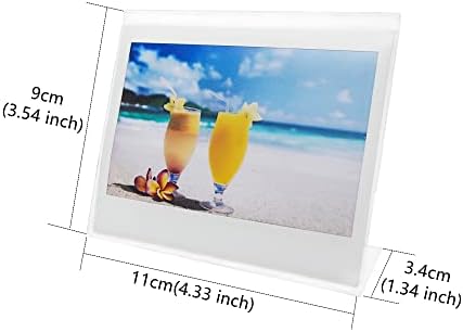 Леонулиј акрилик широк таблет фото -рамка за Fujifilm instax широк 300 филм, или 2 Instax Mini филмови, јасен, пакет од 5.