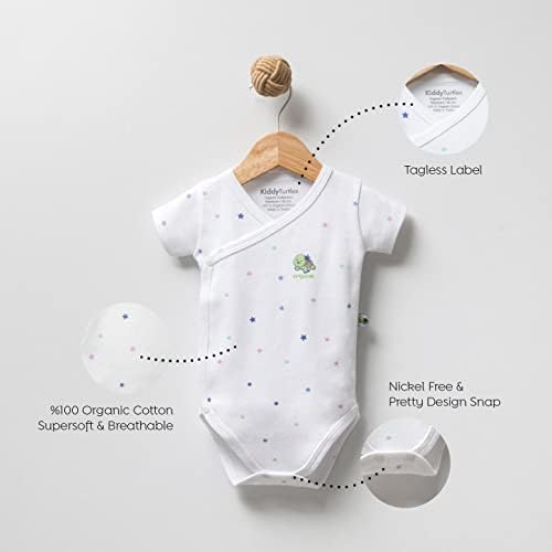 Kiddyturtles бебе е суштинско органски памук 10 парчиња 0-3 месеци бебе облека за лежење подарок за подароци за бебиња или бебешки момчиња