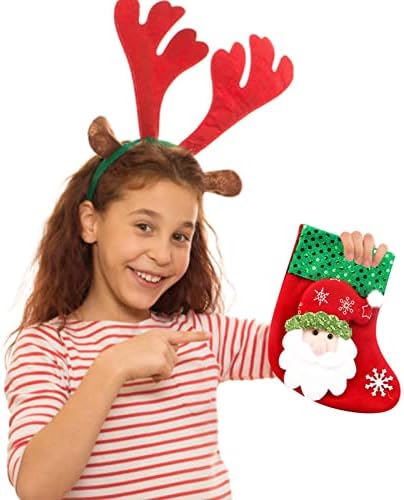 Божиќни бонбони Божиќни торби чорапи чорапи торба за подароци мала декорација за занаети занаети украси жици