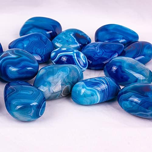 Gbuxska сина чипка агат кристален камен, природно сино загрижено камени кристали и лековити камења за вознемиреност, неправилна форма