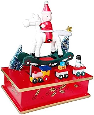 PDGJG Божиќни украси Дрвена музичка кутија музичка кутија декорација креативна музичка кутија