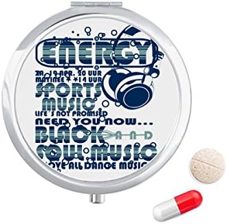 Енергија Спорт Музика Виталност Звуци Пилула Случај Џеб Медицина Кутија За Складирање Контејнер Диспензерот