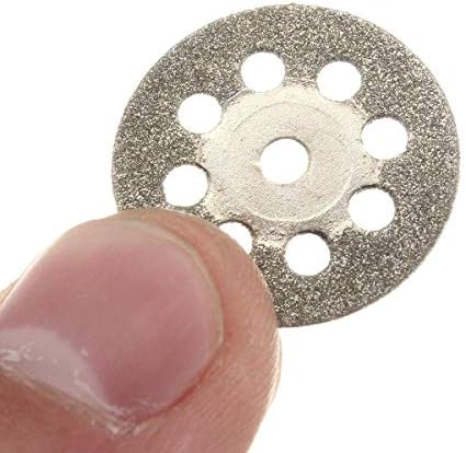 Jf-xuan кружна пила сечило абразивно ， 10 парчиња 22мм дијамантски обложени пилани сечила 9 дупки Дискови за сечење со 2 парчиња мандели