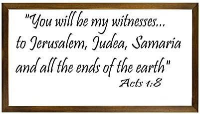 Рамка од дрво знак wallиден декор уметнички дела 1 ： 8 Вие ќе бидете мои сведоци, до Ерусалим, Јудеја, Самарија и сите краеви