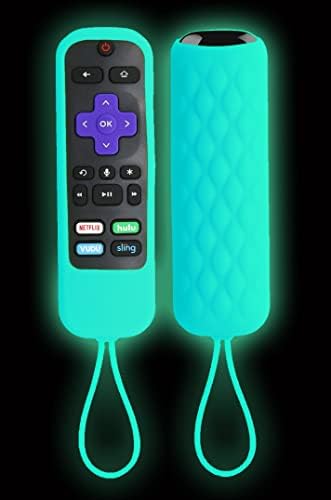 Далечинско покритие на Tokerse Glow за Roku Steaming Stick/Voice/Express/Premiere Remote - Silicone Case Cover за TCL Hisense Roku TV Smart