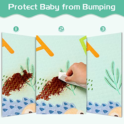 LfCreator Baby Play Mat, 79 x 71 Екстра голема игра за игра за бебе, анти -лизгање што не е токсична игра за новороденчиња -
