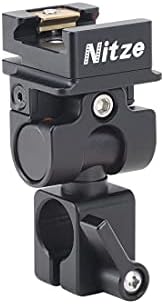 Nitze Swivel N Tilt Nats Clamp Mounter Holder Adapter на единечен 15 mm прачка за прицврстување на полето за поддршка на полето EVF Camera Cagage