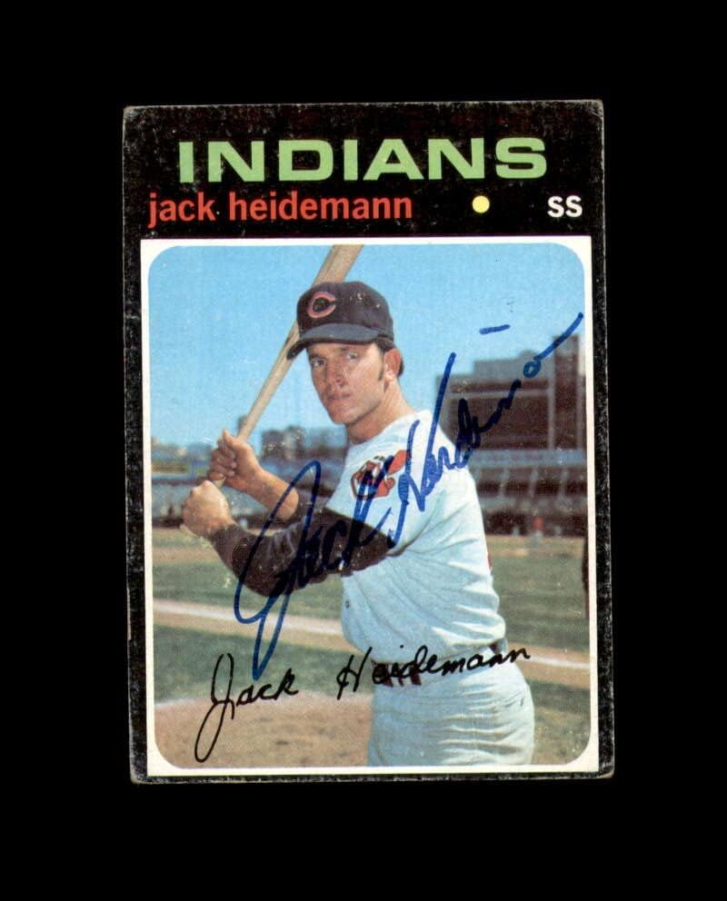 Jackек Хајдеман Ханд потпиша во 1971 година Топс Кливленд Автограм