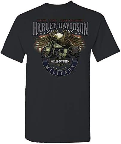 Воена Харли -Дејвидсон - Графичка маица за чад од чад - Турнеја во странство | Велосипед со орел