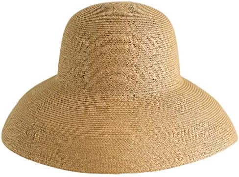 Smaige женски сонце од слама капа широко распространетост 50 лето лето УВ заштита капа за преклопување на флопи плажа капи за жени