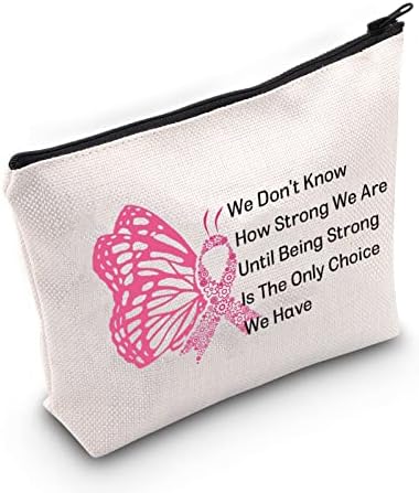 Г2туп Подарок За Свесност За Рак На Дојка Да Се Биде Силен Е Единствениот Избор Што Го Имаме Торба За Шминка Торба За Преживеани Од