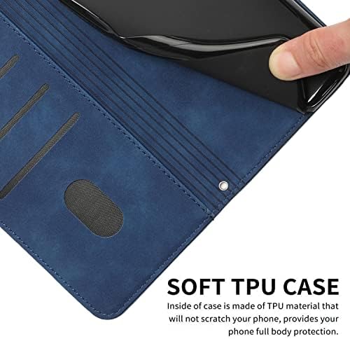 Телефонска заштитна обвивка компатибилна со врежана шема Infinix Smart 6 кожа паричник Телефонски држач за картички за склоп на картички Флип
