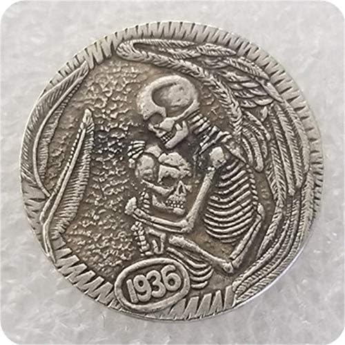 Американски 1936 година Ренџерс череп сребро позлатена монета комеморативна колекционерска монета подарок за монета монета