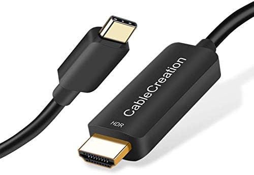CABLECREATION USB C до HDMI Кабел 4k@60Hz HDR, 6FT USB C До HDMI Кабел, Компатибилен Со MacBook Pro 2020, iPad Pro 2020, Површинска