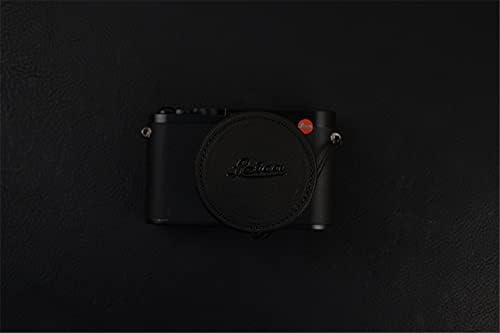 Стино оригинална кожна камера со капаци на леќи со рачно изработено покритие за заштита од кравјо со анти-изгубено јаже за Leica Q QP Q2,