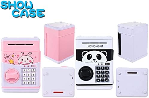 Yoego Kids Money Bank, Електронски свињи банки x2pcs, одлична играчка за подароци за деца деца, хартија автоматски заштеда на пари