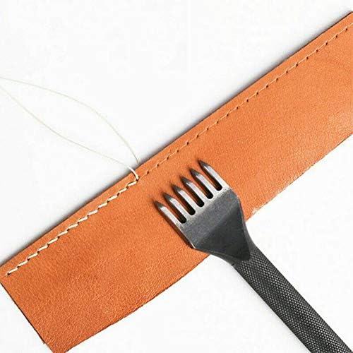 Fansipro 4pcs кожни занаетчиски алатки Дупка длето Гравинг за шиење на алатки за шиење на удар 3/4/5мм, 3 мм, црно