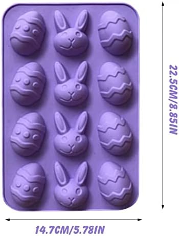 ZperVoba 3D Велигденски јајце силиконски калапи Велигденски зајаче силиконски калапи DIY чоколаден мувла за печење торта за бонбони желе