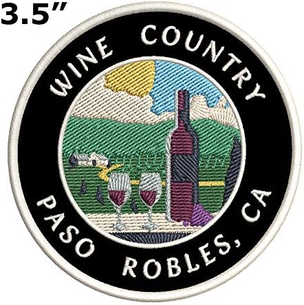ВИНАРД - Земја на вино - Пасо Роблес, Калифорнија 3,5 Везници DIY железо или шиење декоративни закрпи за одмор Авантуристички тема Новина Апликација